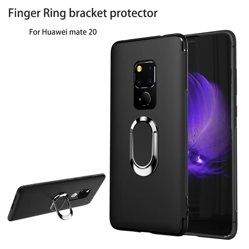 Матовый чехол из ТПУ для mate20 с кольцом пальца huawei mate 20X 20pro силиконовый мягкий