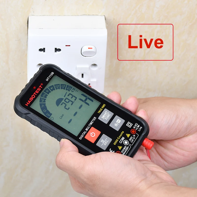 HABOTEST мини умный мультиметр Цифровой Профессиональный Amp Ом Емкость Hz 600V AC DC