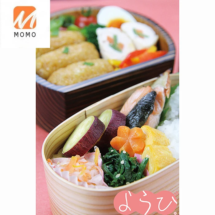 

High quality wholesale compartment leakproof wooden Japanese bento lunch box made of SUGI cedar wood