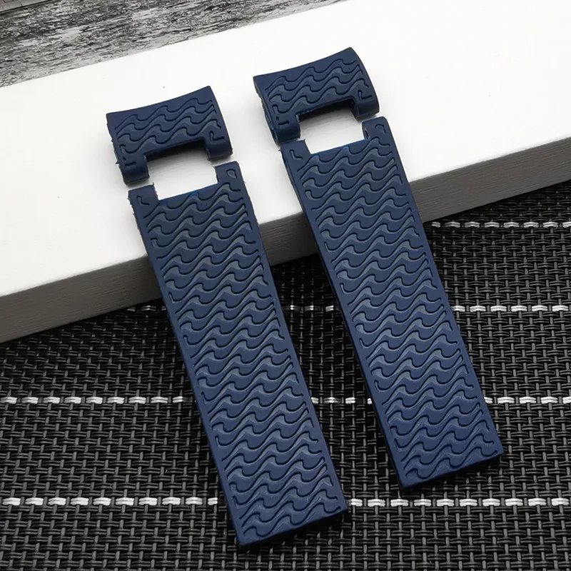 Blue strap Высокое качество 22x20 мм ныряющий и морской водонепроницаемый силиконовый резиновый ремешок для часов браслет для часов для Ulysse Nardin Ремешок Инструменты - Цвет ремешка: Blue strap