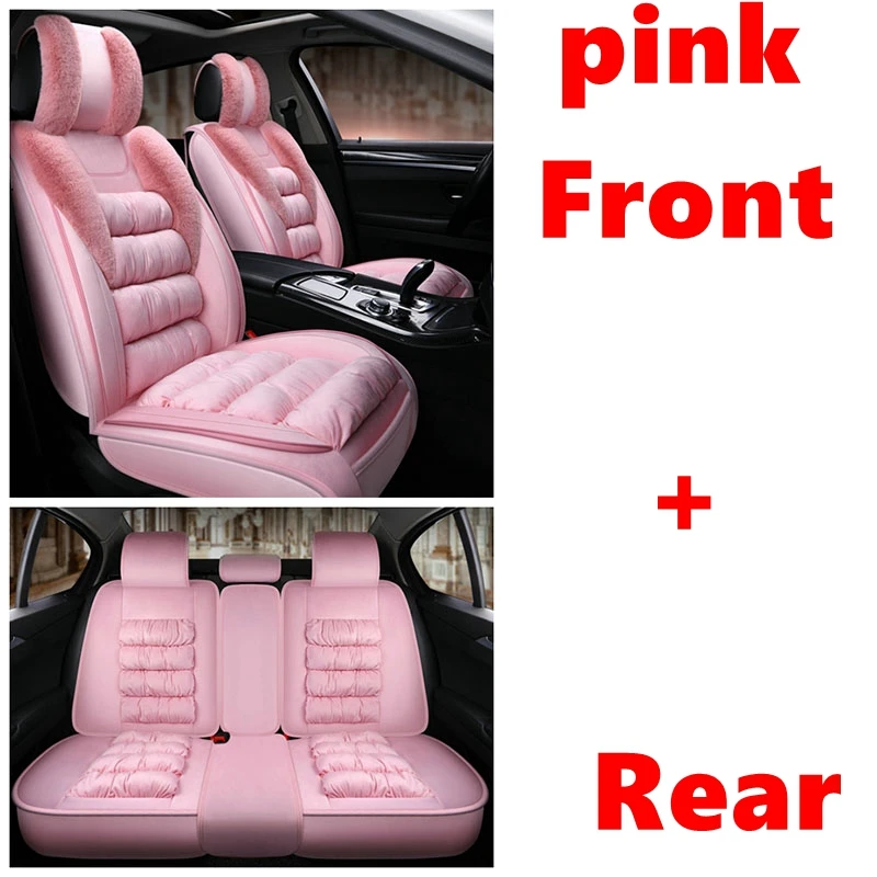pink standard Warm Car Seat Cover for KIA Picanto Ceed sportage Soul RIO Cerato rio 3 Carnival Maxima Optima SHUMA K2 K3 K4 K5 Car accessories - Название цвета: pink standard