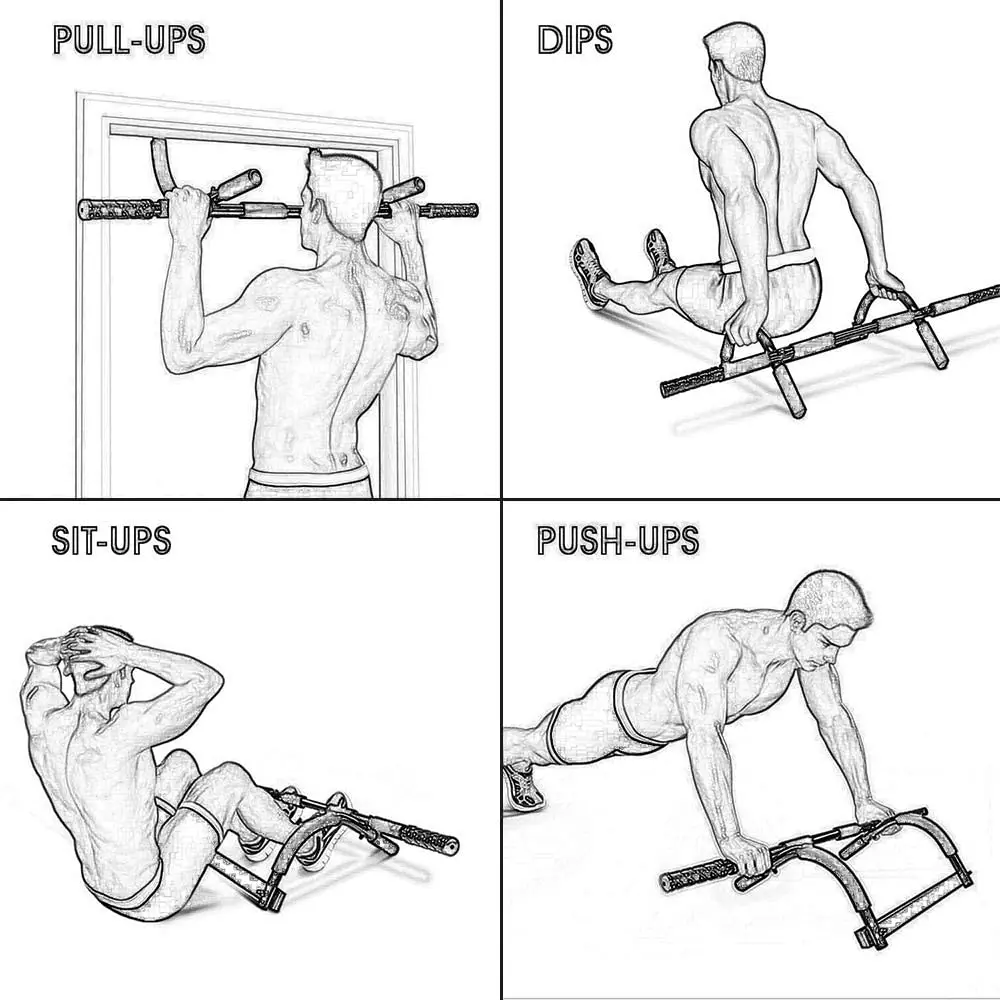 Крытый Фитнес дверная рама выдвижной бар настенный подбородок вверх