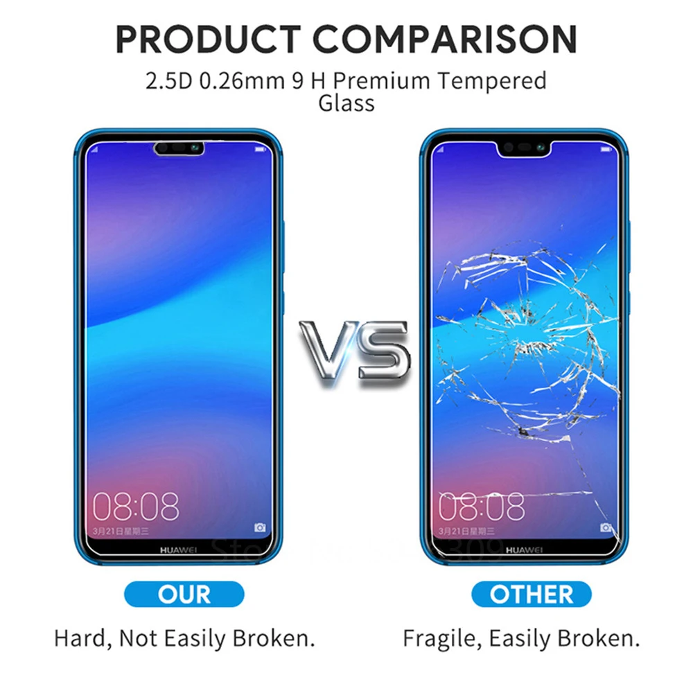 2 шт. закаленное стекло для honor 10 9 8X Huawei P20 lite HuaweiP30 Y6 Y9 P Smart 2019 Mate 20 защита
