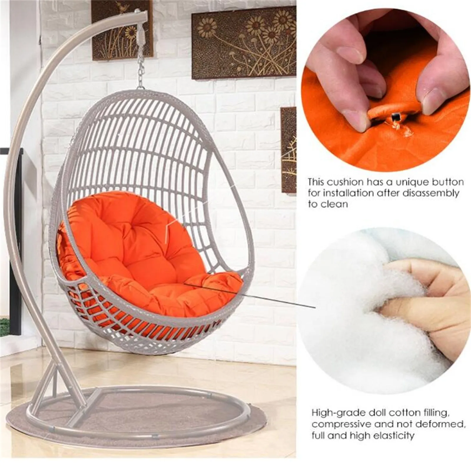 Качели подвесная корзинка на стул подушка для улицы в помещении яйцо балкон