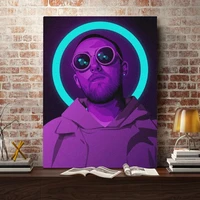 mac miller neon pop poster canvas wall art decoratie prints pictures home decor modern painting living room for bedroom modular
