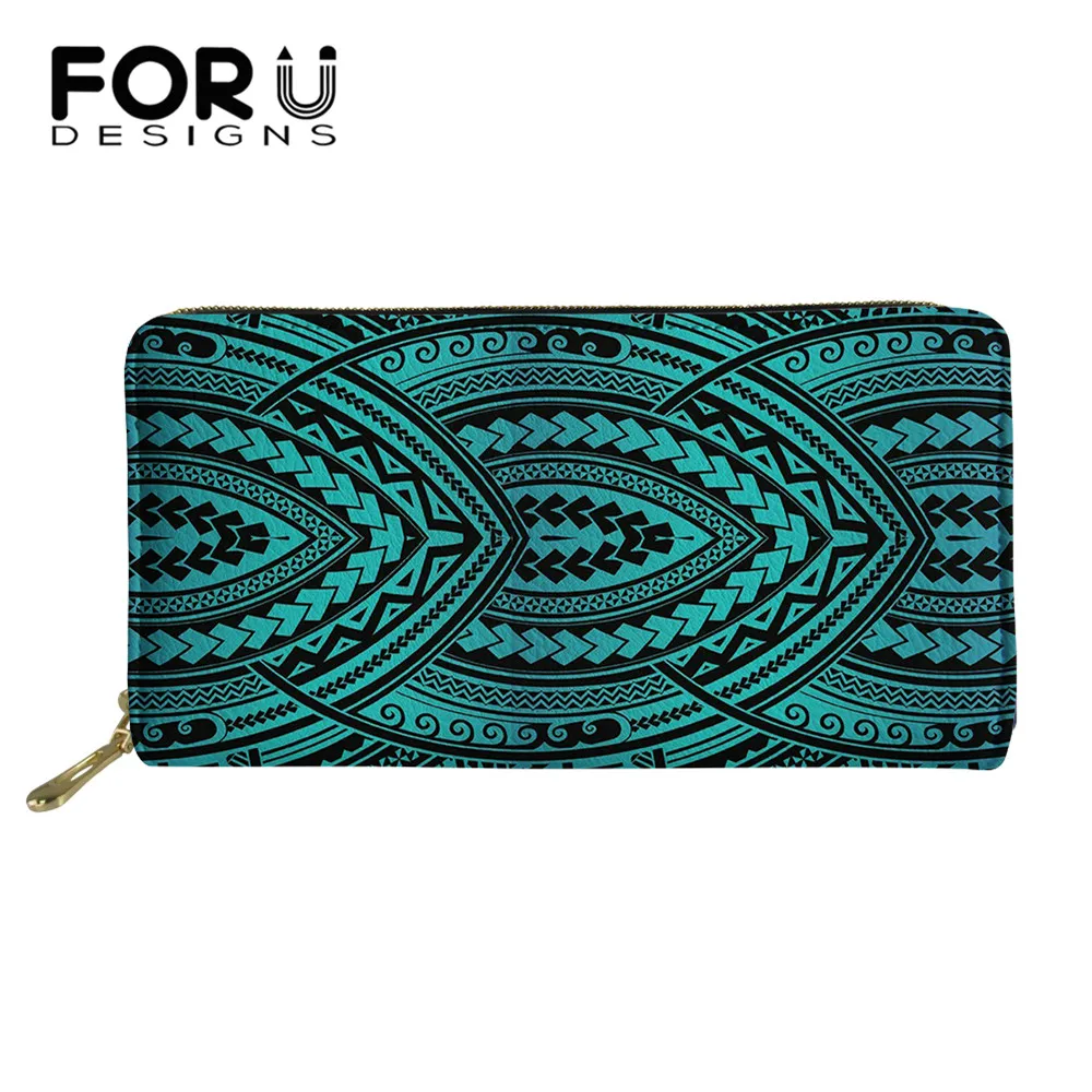 

FORUDESIGNS Luxury Ladies PU Leather Wallet African Design Women Fashion Long Purse Brand Designer Credit Card Bag Clutch Bag