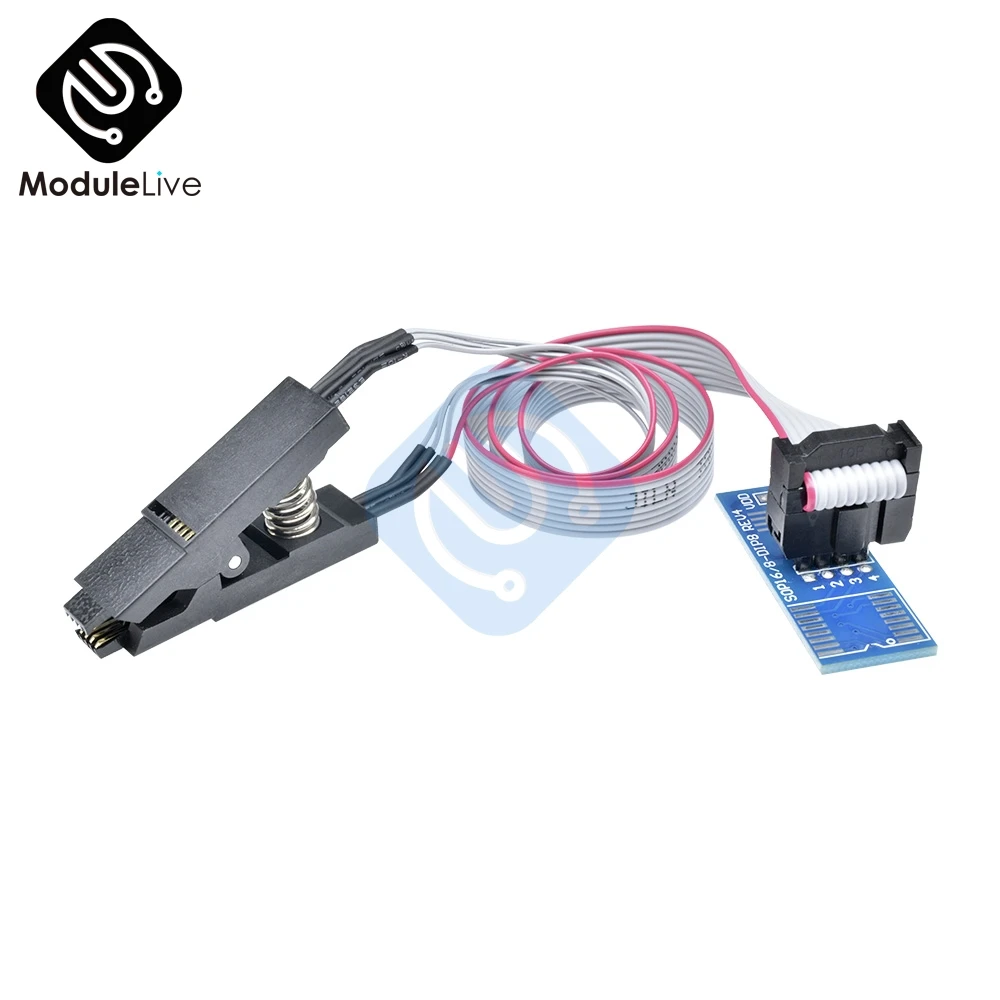 CH340G CH341 24 25 серия EEPROM Flash BIOS USB программатор SOP8 SOIC8 SOP Формат Флэш чип зажим для