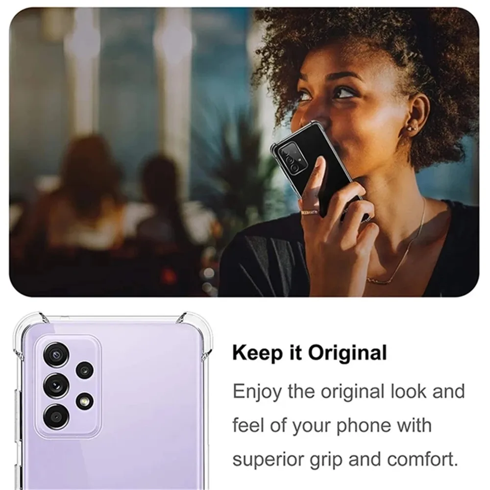 Прозрачный чехол для Samsung Galaxy A12 A22 A32 A42 A52 A72 A71 A51 A31 A21s A70 A50 A40 A33 A53 Силиконовый