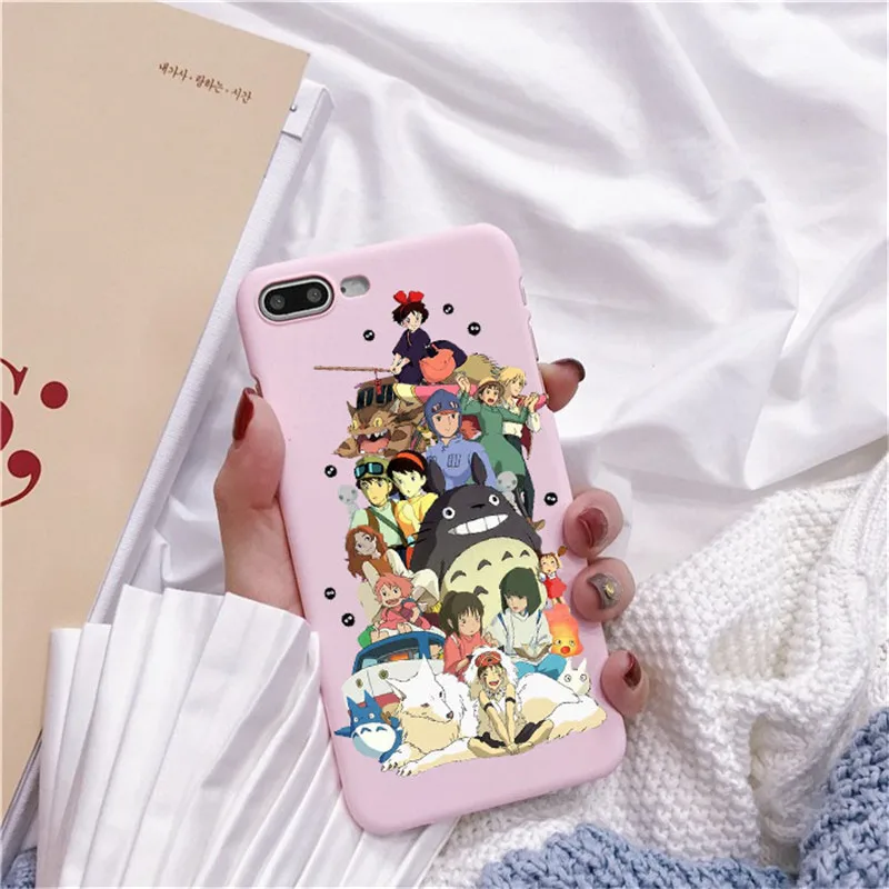 Bonito Тоторо, гибли Аниме Миядзаки Viagem de Chihiro Kaonashi Мягкий ТПУ Caso de Telefone кларо Para iPhone 7 8 Plus 6 5 Max 4