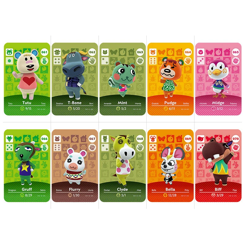 Серия 1 #61 90 карты для скрещивания животных Amiibo рабочие переключателей 3DS NS игр