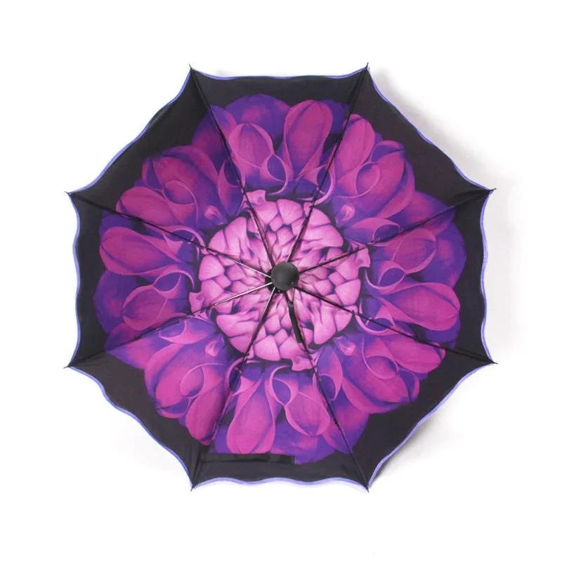 

Women's Umbrellas Lace Black Folding Umbrella Travel Rain Windproof Umbrella Folding Anti-Uv Sun/Rain Umbrella