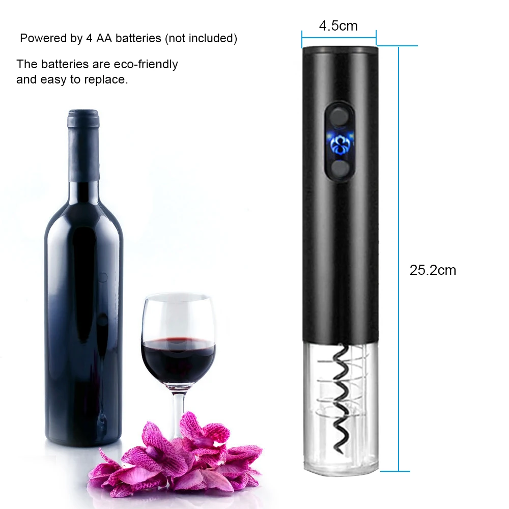 

New Electric Wine Opener Automatic Electric Wine Bottle Corkscrew Opener with Foil Cutter Automatic Corkscrew Kichen Accessories