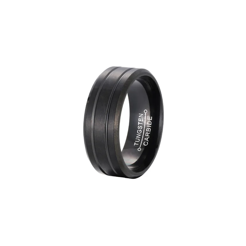 

YUNAO Monopoly Hot Style Stainless Steel Men's Ring Black Titanium Steel Ring 2021 Creative Jewelry Black Mysterious Ring Male