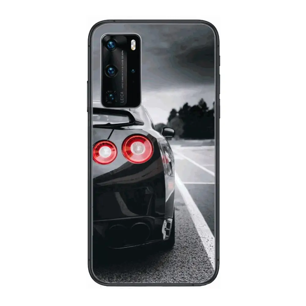 

Cool sports car Phone Case For Huawei P 40 30 20 10 Lite Smart Z Pro Black Etui Coque Painting Hoesjes comic fashion