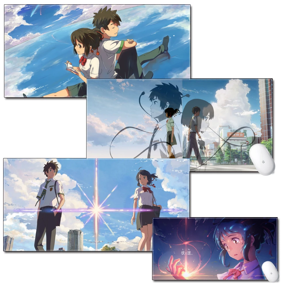 

Anti-Slip PC Gamer Anime Mouse Pad Keyboard Mat Super Large Size Beast Lock-Edge Your Name Anime computer accessories