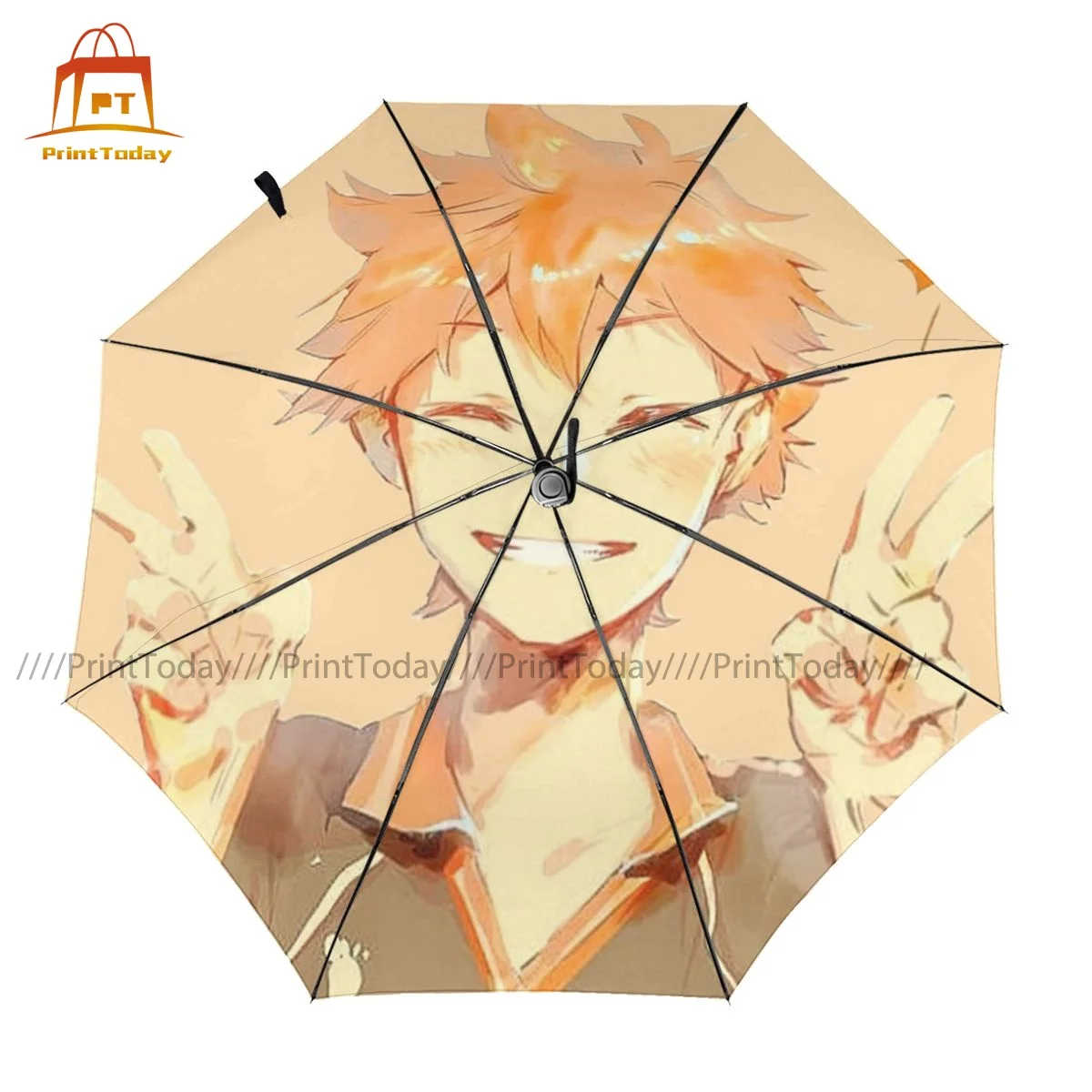 

Nishinoya Umbrella Automatic Windshield Umbrella Charm Art Backpack Portable Umbrella