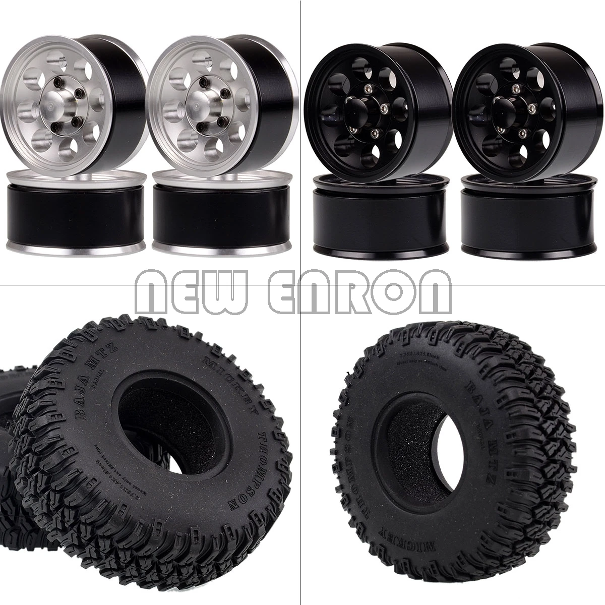 Металлическая Beadlock ENRON 4P 1 55 дюйма колеса обода ступицы 96 мм шины для RC 1/10 1:10 D90 TF2