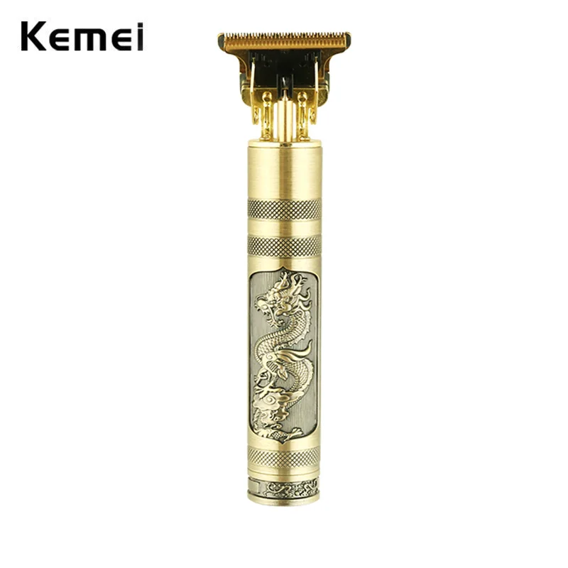 Kemei Pro Li T-blade Дракон Скелет тяжелый Риттер беспроводной триммер для мужчин резак
