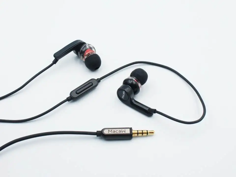 Наушники-вкладыши Macaw RT20 с динамическим драйвером и усиленными басами Hi-Fi
