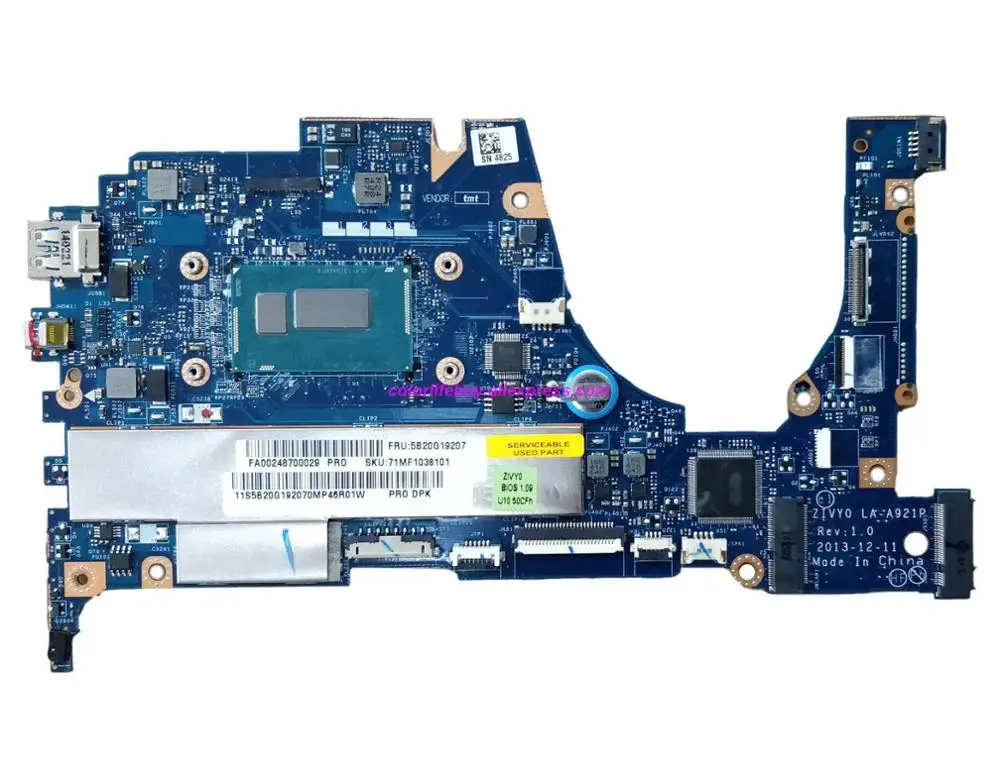

Genuine FRU : 5B20G19207 ZIVY0 LA-A921P w i5-4210U CPU Laptop Motherboard Mainboard for Lenovo Yoga 2 13 NoteBook PC