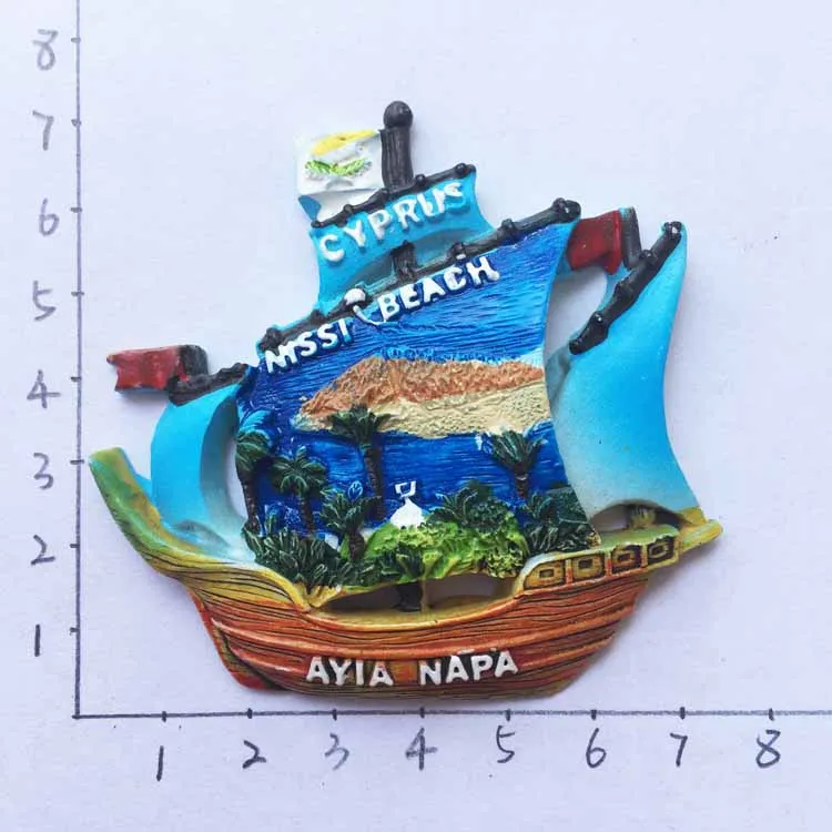 Магнит на холодильник с 3d смолой Кипре туристический сувенир магнитная ремесло