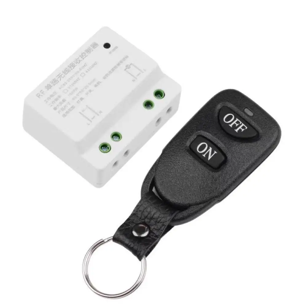 

110V 220V Mini Single Way Controller Receiver Small Square Single-Channel Remote Controller Remote Control Switch Transmitter