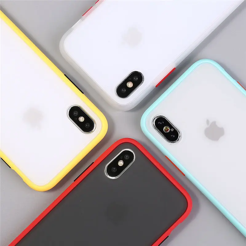 Защитный противоударный чехол для телефона iphone XR XS Max X XS 7 8 11 6 6S Plus Прозрачный матовый жесткий чехол для телефона защитный чехол