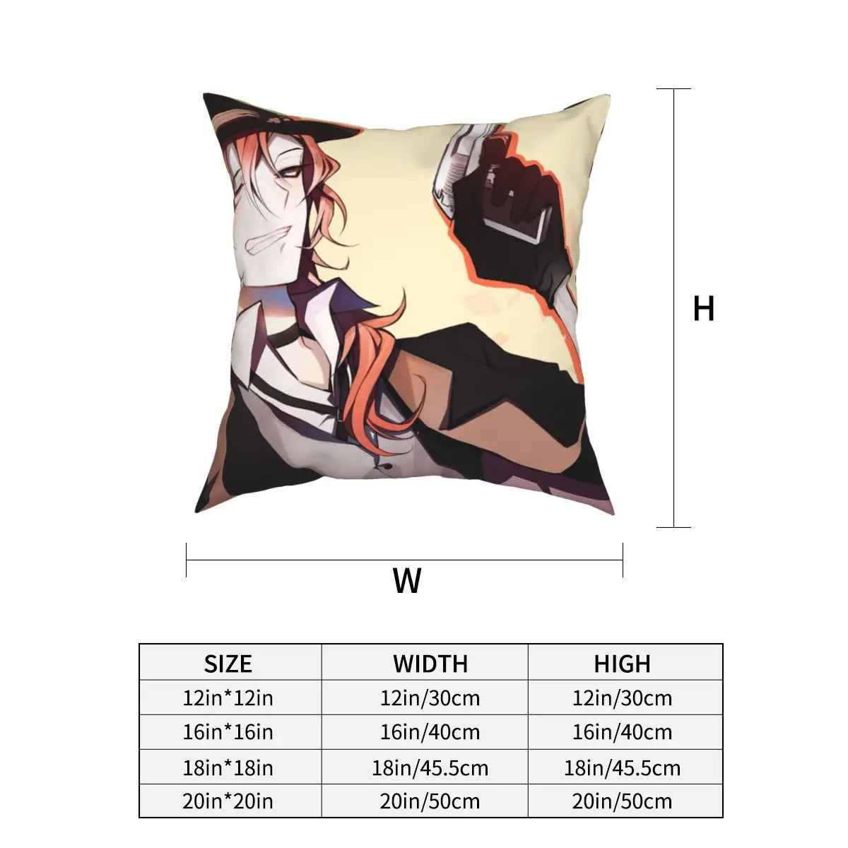 

Chuuya Nakahara Bungou Stray Dogs Pillowcase Printed Polyester Cushion Cover Gift Throw Pillow Case Cover Seat Wholesale 45X45cm
