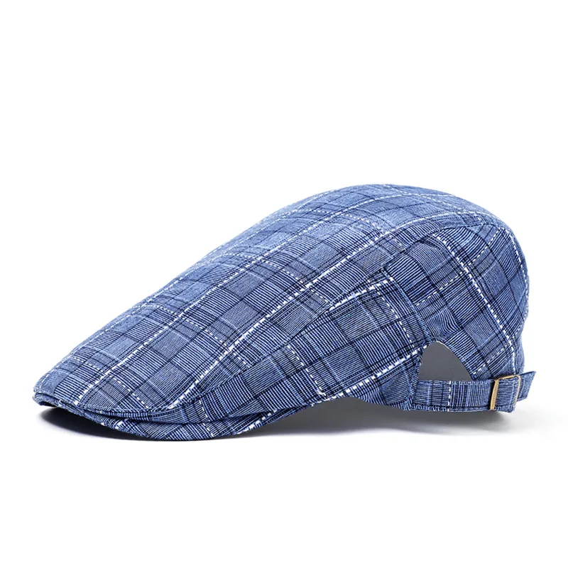 Men's Spring and Summer Tide Shade Beret Forward Cap Plaid Baseball | Аксессуары для одежды