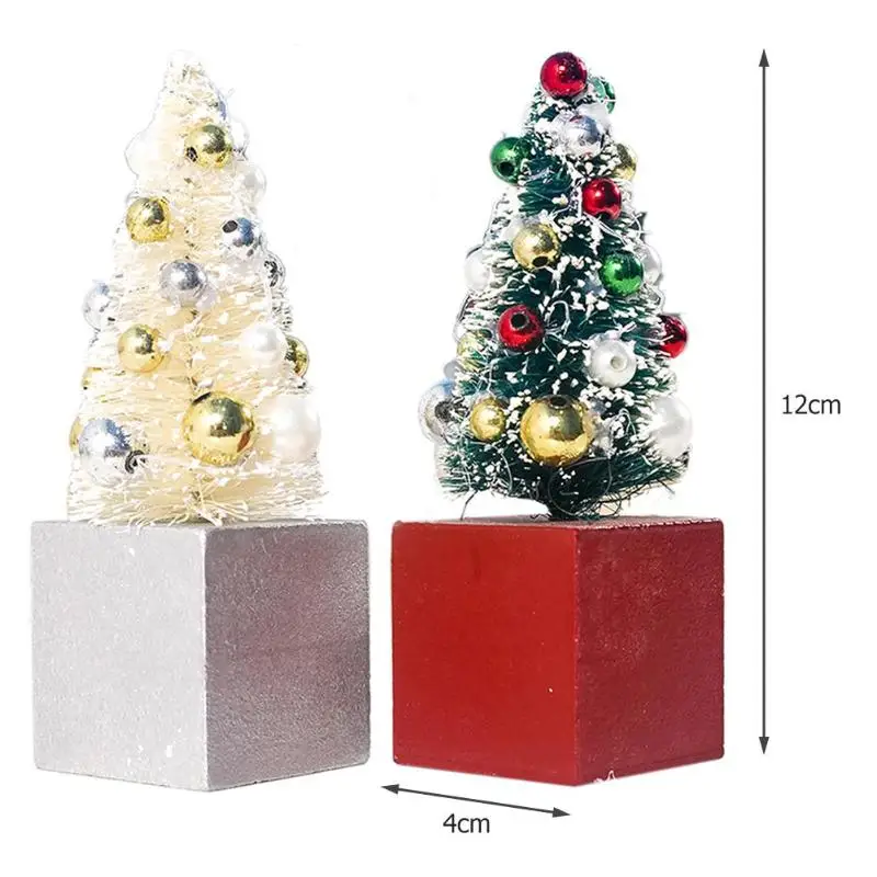 2 шт. мини украшения для рождественской елки маленькие красочные бусины сосны