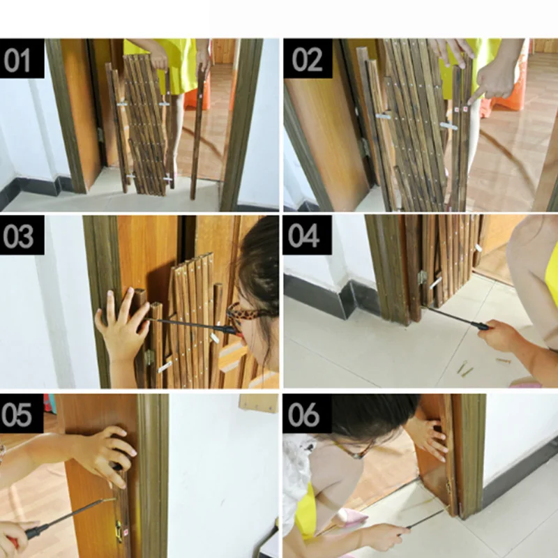 

Telescopic Pet Isolation Door Fence DIY Can Be Spliced Child Protection Safety Bar Sliding Door Away