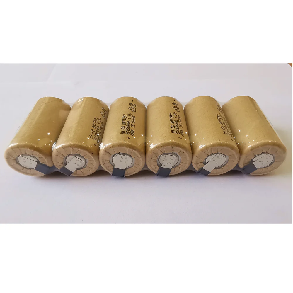 Nicd sub c 6 шт. 1 2 в Ni-CD SC1500mAh аккумуляторы 10C с вкладками аккумуляторная батарея для