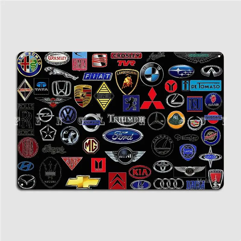 

Автомобильные бренды, металлический постер на стену, панель для паба, гаража, клуба, фотопостер