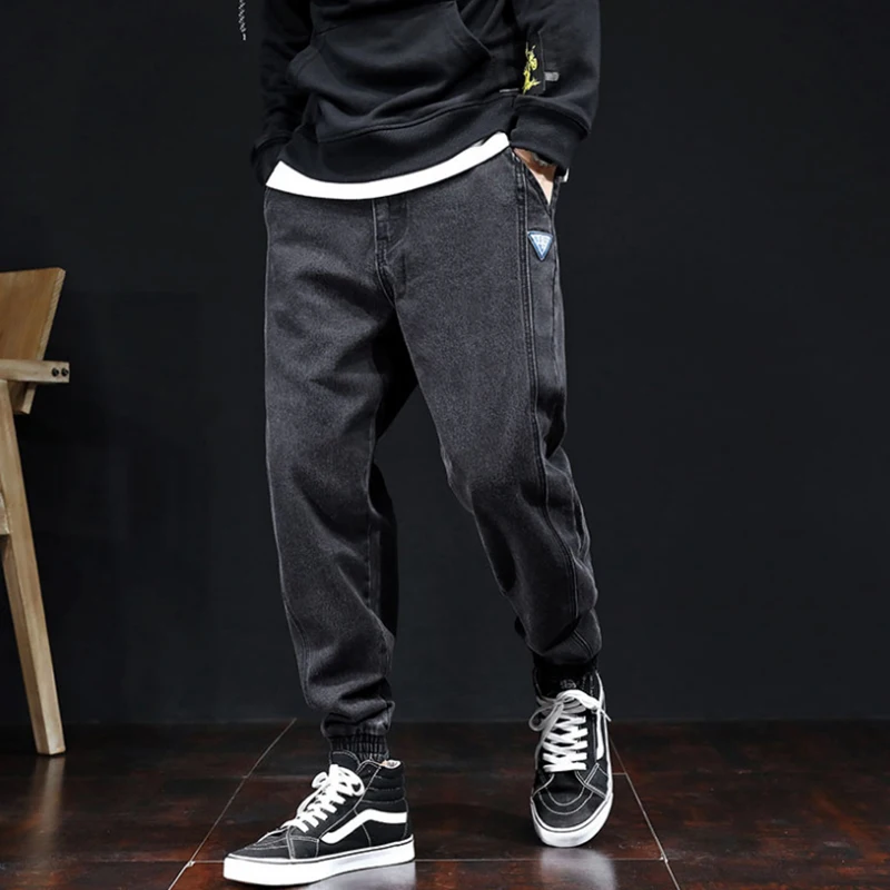 Джинсы для мужчин мешковатые джинсовые штаны-шаровары мужские свободные джинсы