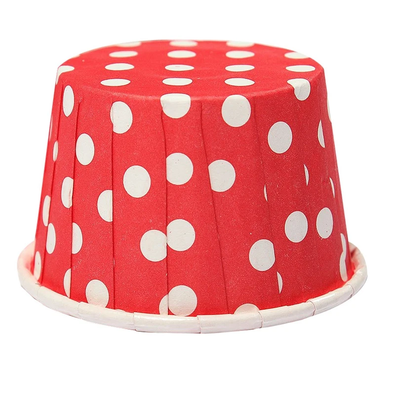 100 X обертка для кекса бумажный чехол торта чашки выпечки подкладка красный цвет |