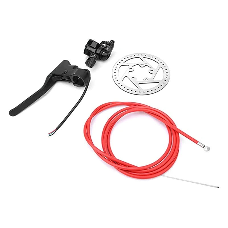 

R9JA Front Back Disk Brake Kit Compatible with Xiaomi M365 Metal Disc Brake Device Set Brake Line Handle Electric Scooter Kit