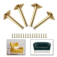 4pcsset tapered metal legs replacement furniture legs can be used for bed bookcase cabinet cupboard sofa leg etc with screws