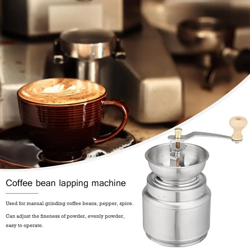 

Stainless Steel Hand Manual Coffee Grinder Bean Salt Pepper Grinder Household Portable Adjustable Kitchen Grinding Gadgets