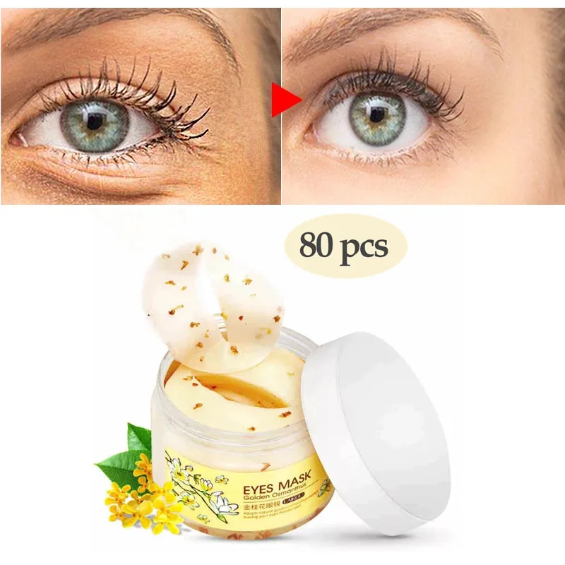 Увлажняющий крем для лица маска глаз 80 шт защита от морщин под - Цена: 734.93