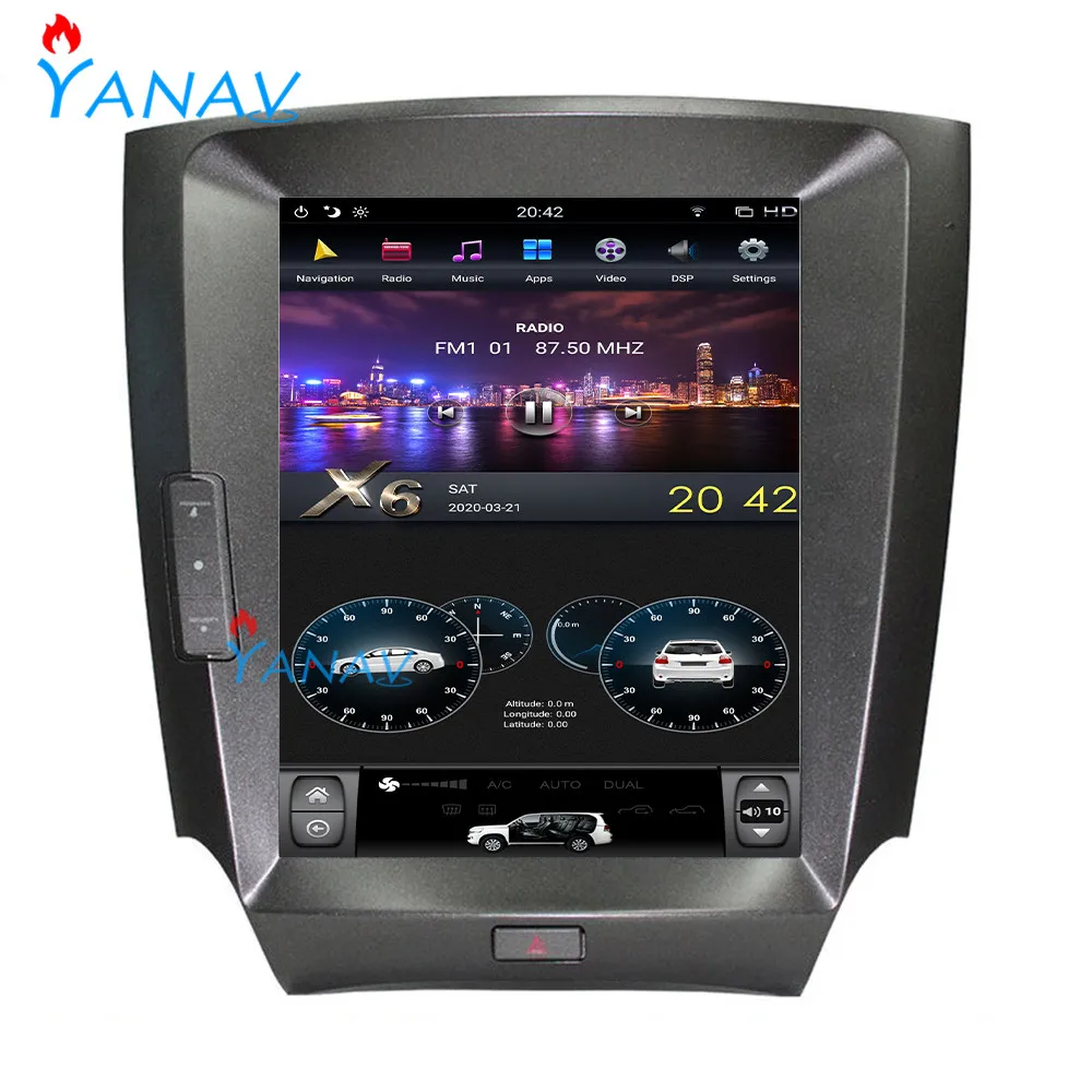 

12.1" tesla style android 6 core Car GPS Navigation For-LEXUS IS200/IS250/IS300/IS350 2006-2012 Head Unit Multimedia Player Radi