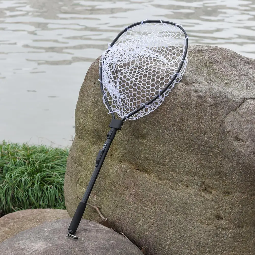 

Outdoor Foldable Retractable Aluminum Alloy Fishing Net with Anti-slip Handle