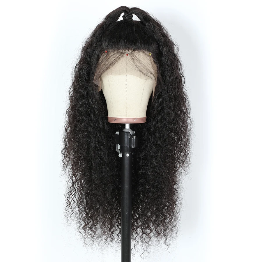 

Wonder girl Deep Curly 13*4 Lace Front Wig Transparent 13*6 Lace Frontal Human Hair Wigs Remy Brazilian Hair Wigs Natural Color