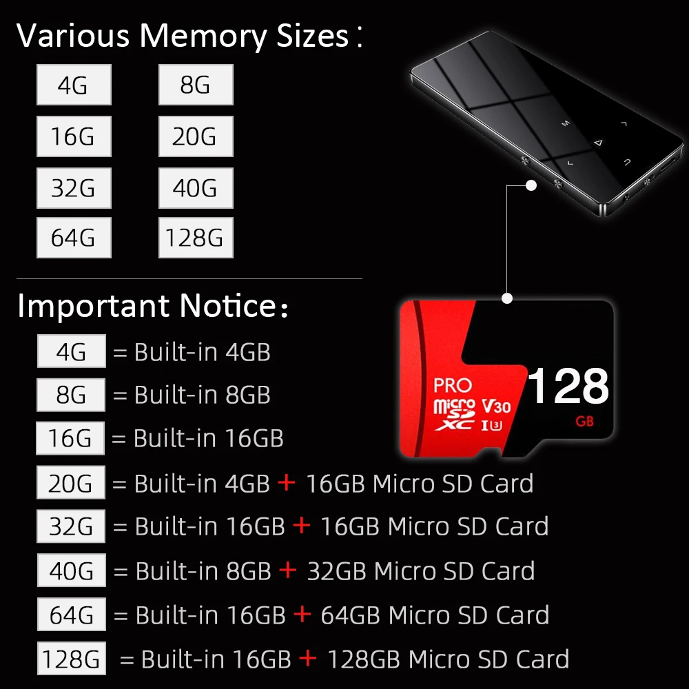 ICEICE MP3 плеер с Bluetooth hifi без потерь мини музыкальный fm радио спикер Наушники спорт MP