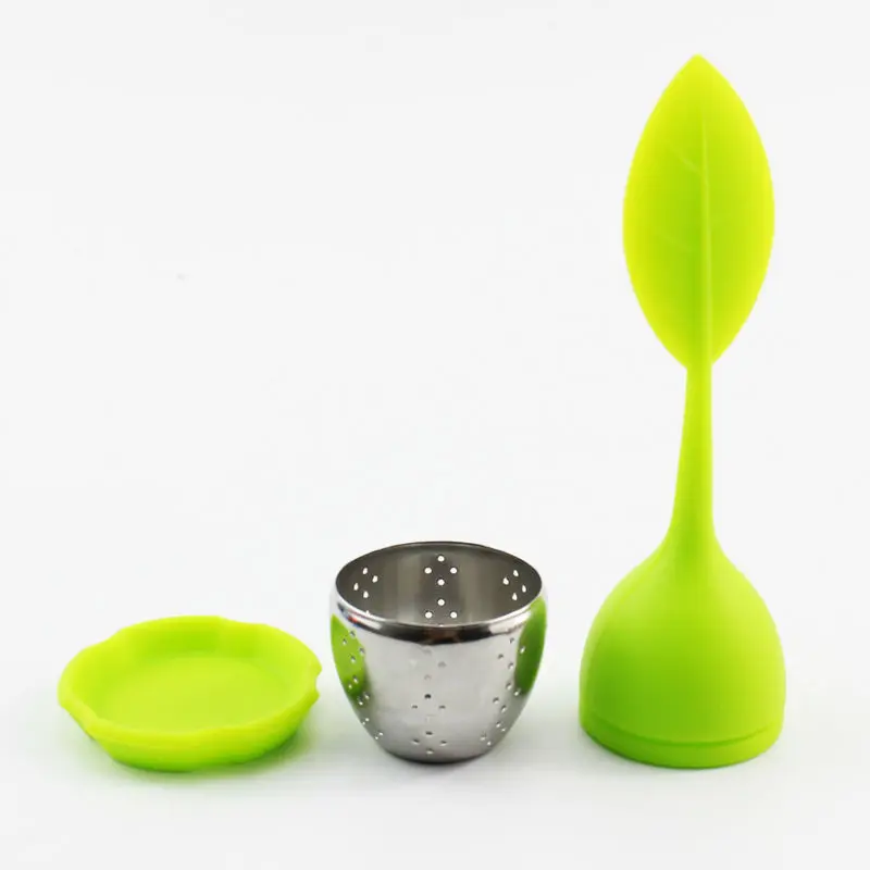 Чайная Ручка фильтра для заварки листьев со стальным шариком силиконовая крышка