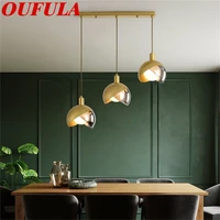 dlmh modern pendant lights copper led fixture home creative decoration suitable for restaurant dining room
