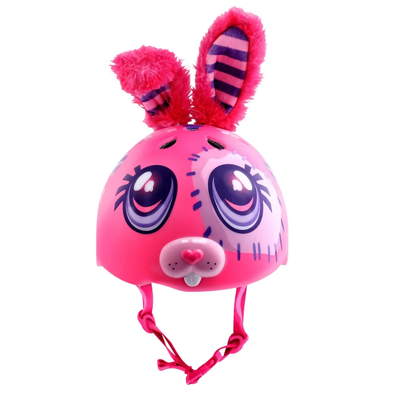Rabbit1 Детский велосипедный шлем для мальчиков и девочек открытый спортивный протектор велосипедный и Коньковый Спорт нарисованный шлем Дети высокой плотности безопасности детские шлемы - Цвет: Rabbit1