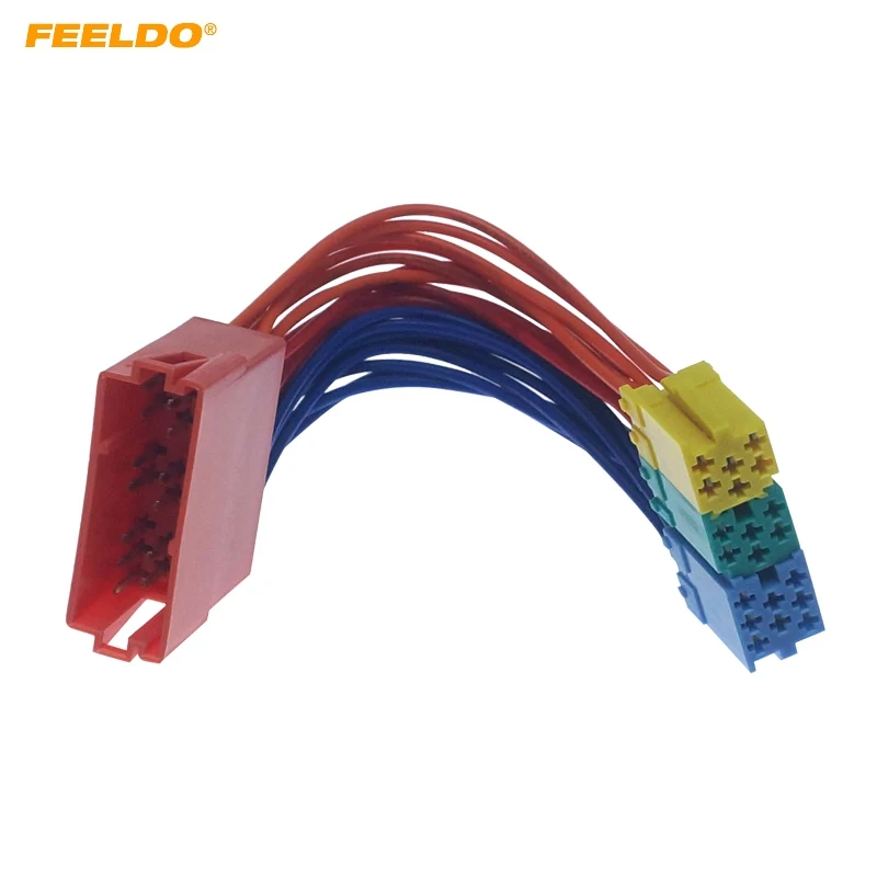 FEELDO автомобильный 20Pin стерео аудио разъем жгута проводов адаптер для Audi Volkswagen CD