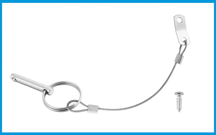 

2PCS Stainless Steel 316Quick Release Pin with Lanyard for Boat Bimini Top Deck Hinge Marine hardware