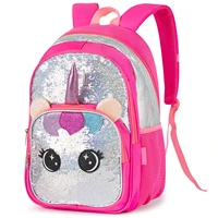 glitter sequins cute cartoon unicorn backpack school bookbag waterproof for girls kids teensstudents 17inch%ef%bc%88purple%ef%bc%89