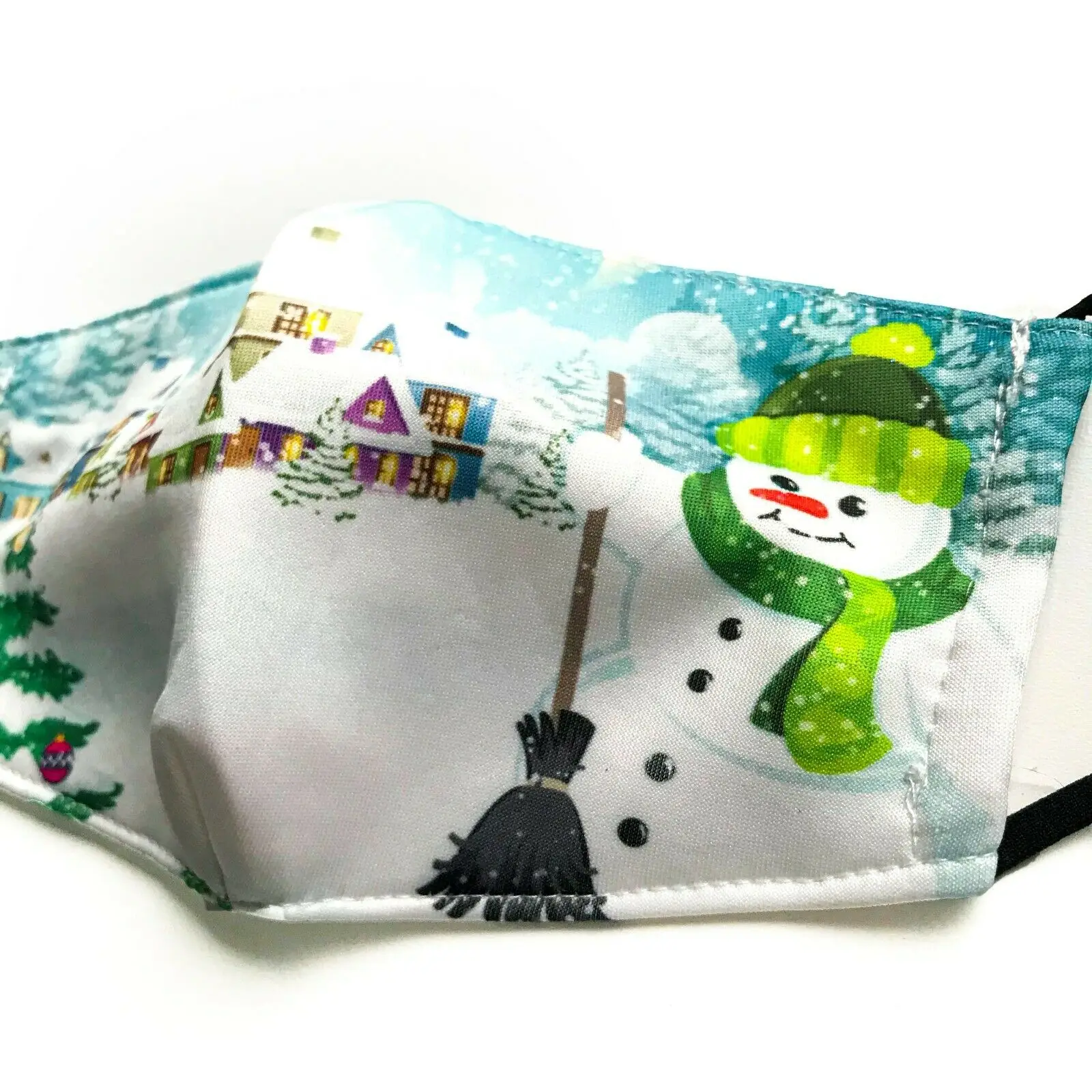 

Adult Santa Clause Christmas Face Mask Washable Rusable With Filter